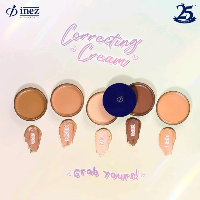 INEZ Contour Plus Correcting Cream/ Foundation /Concealer/ Foundation Padat / Bedak Basah
