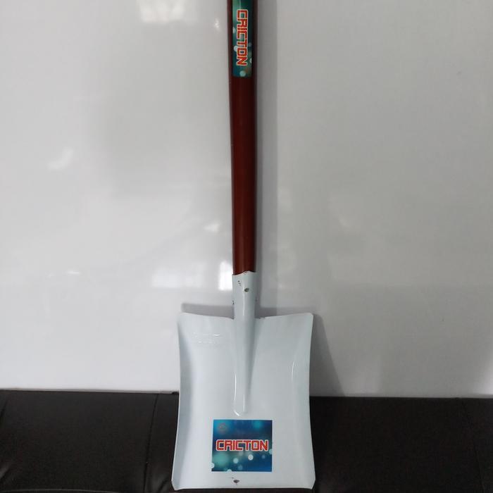 Sekop Rata Baja Gagang Kayu untuk Pasir dan Galian Tanah - Lebar Kepala 21cm Tinggi 38cm Panjang 98c