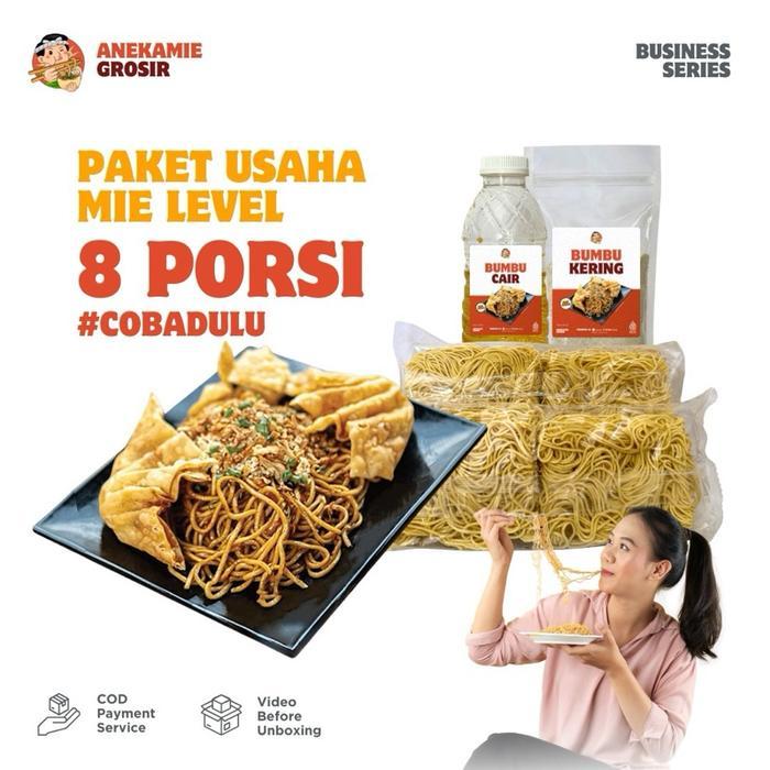 ORIGINAL [PAKET HEMAT 8 PORSI LENGKAP] Usaha Mie Level Kekinian ala Gacoan, Mie Setan, Mie Kober,
