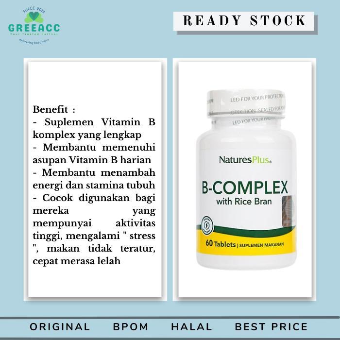 Nature's Plus Natures Vitamin B Complex 60 Tab with Rice Bran Original