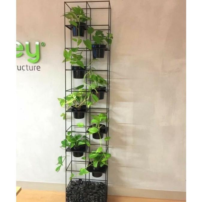Tempat Pot Besi Vertical Garden Rak Vertikal Rak Besi Ke Atas Rak Bunga Besi Standing Bunga Besi