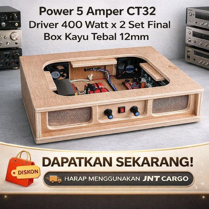 Power 5A CT32 400watt , Power 5 amper Amplifier Tenaga Sadis Buat Sound Rumahan Bass Subwoofer