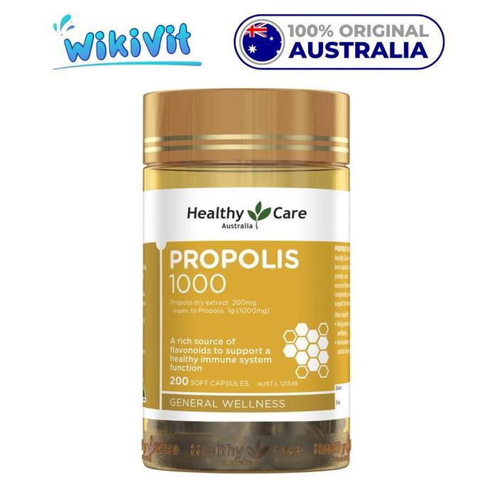 HEALTHY CARE Propolis 1000mg 200 Capsules - ORIGINAL AUSTRALIA / Propolis 1000 mg 200 Kapsul