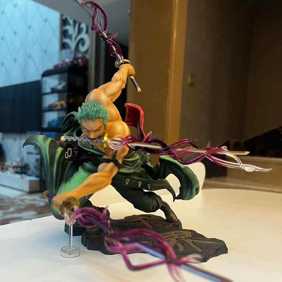 One Piece 10CM Figure Toys Anime GK Roronoa Zoro Three-blade Sa-maximum PVC Action Collection