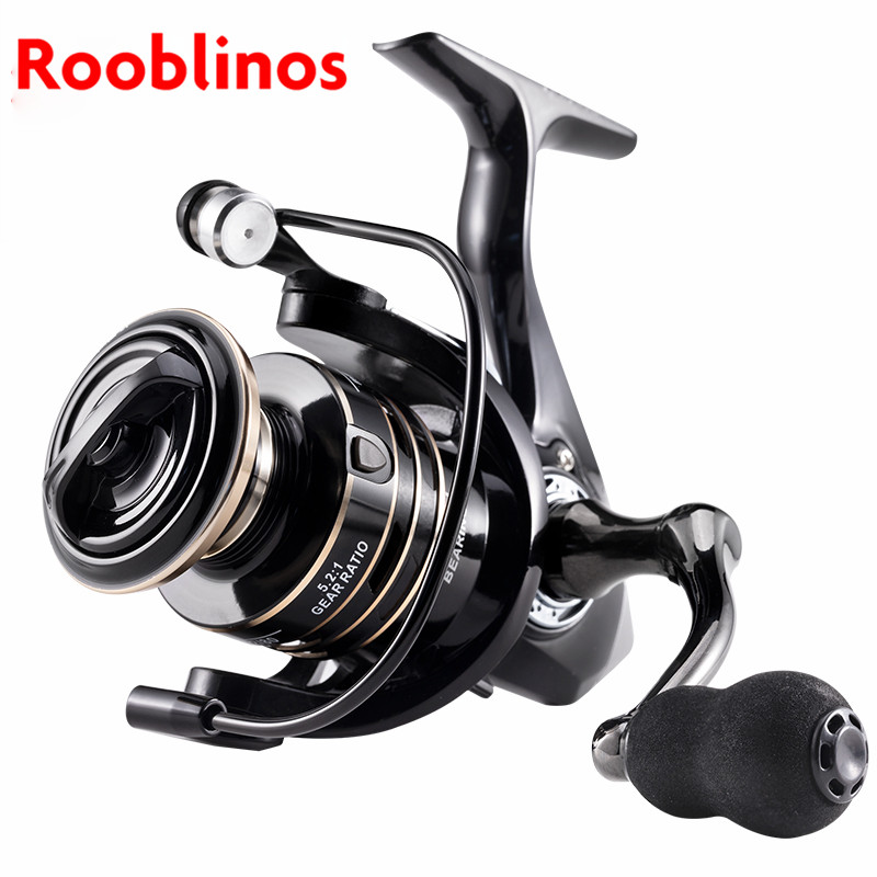 Rooblinos HA Spinning Reels Ultralight Metal 5.2:1 Gear Ratio 2000-7000 Saltwater Or Freshwater Big