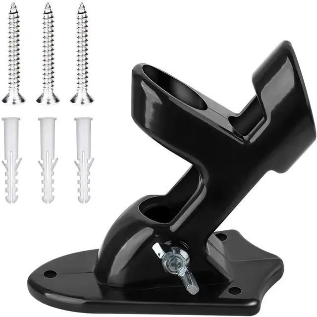 Bracket Tiang Bendera Holder Tiang Bendera Dinding Dudukan Tiang Bendera Aluminium - Hitam