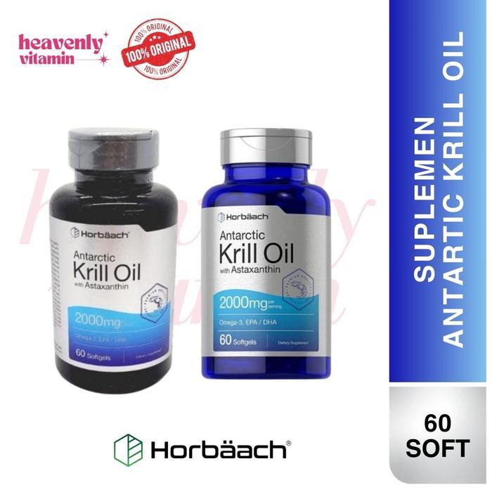 Horbaach Antarctic Krill Oil with Astaxanthin 2000mg - 60 Softgels