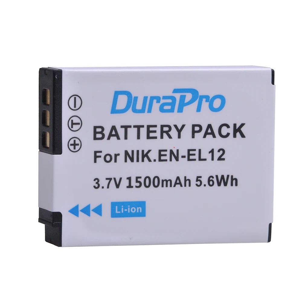 EN-EL12 Battery and Charger for Nikon Coolpix B600, S32, S8000, A1000, S9600, S9700, P310, A900,