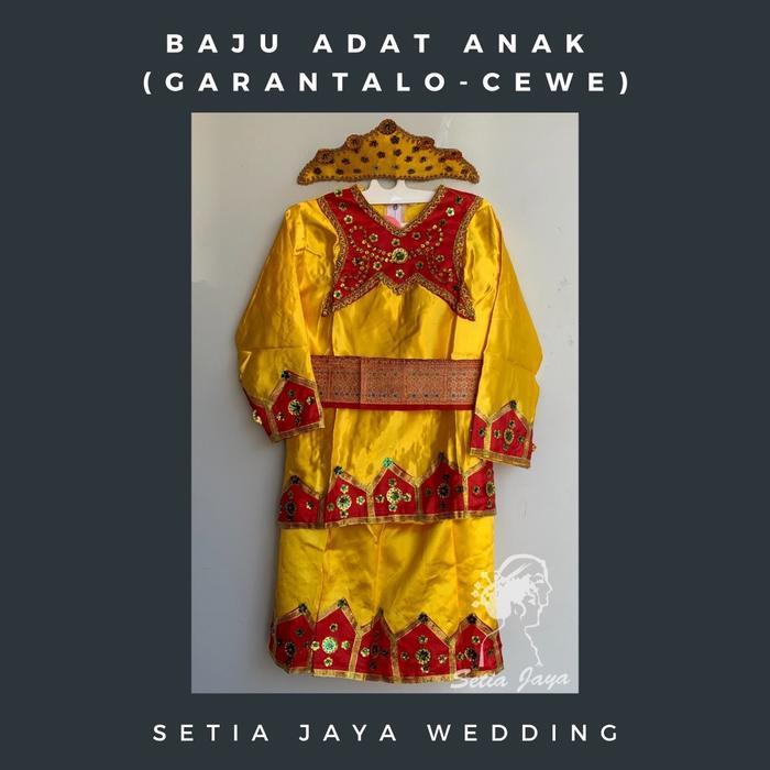 Baju Adat Anak Gorontalo SD/ Baju Tarian Gorontalo / Kostum Karnaval