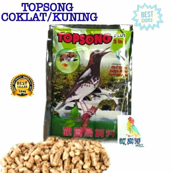 PAKAN BURUNG TOPSONG VOER TOP SONG COKLAT/KUNING