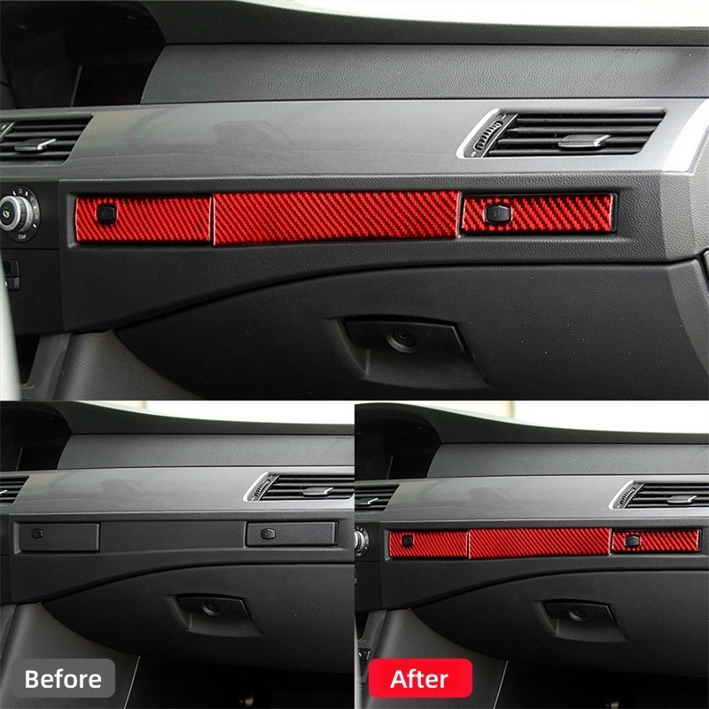 FOR BMW 5 SERIES E60 2004-2010 ACCESSORIES CARBON FIBER INTERIOR CAR CO-PILOT WATER CUP HOLDER PANEL