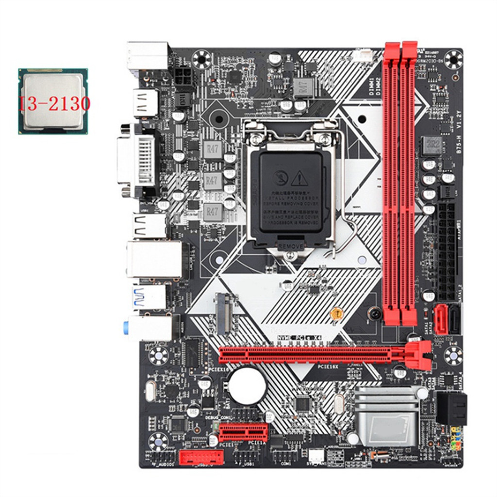 . B75-H Desktop Motherboard +I3-2130 Cpu Lga 1155 Usb 3.0 Sata 3.0 -