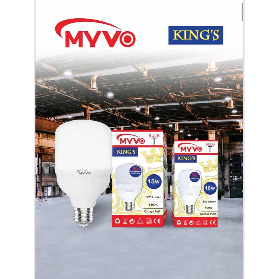 "New" Lampu Led 60watt Jumbo Myvo King Capsule T Bulb Nyala Putih Bergaransi