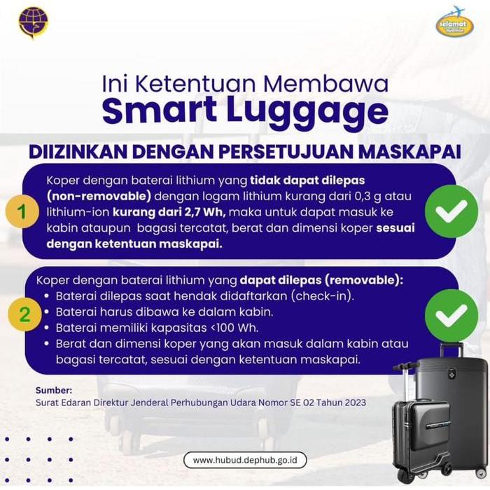 TERUJI AIRWHEEL KOPER SQ 3 MINI BIRU KOPER ANAK BISA JALAN