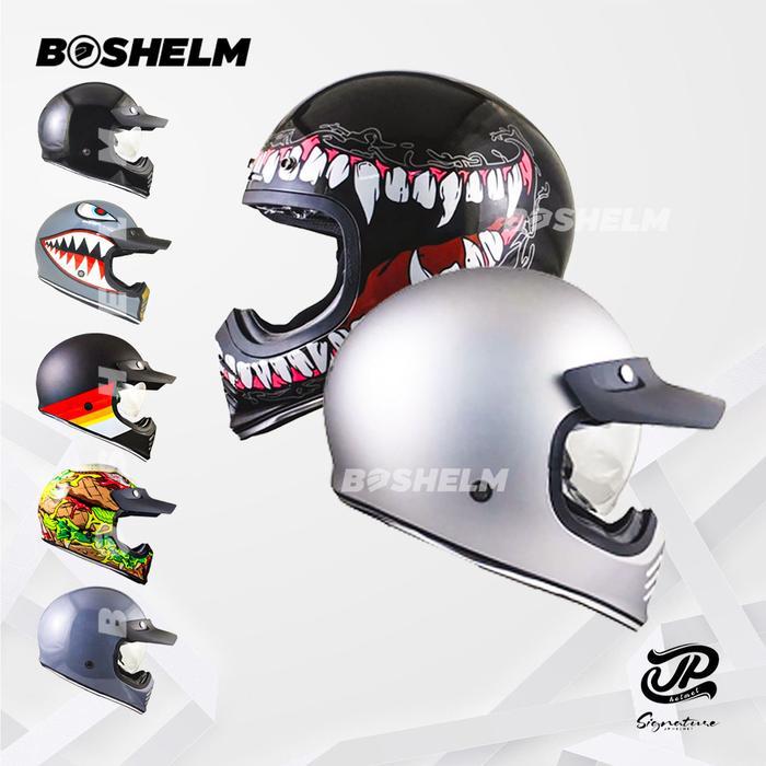 HELM CAKIL JP SIGNATURE HELM RETRO FULL FACE SNI