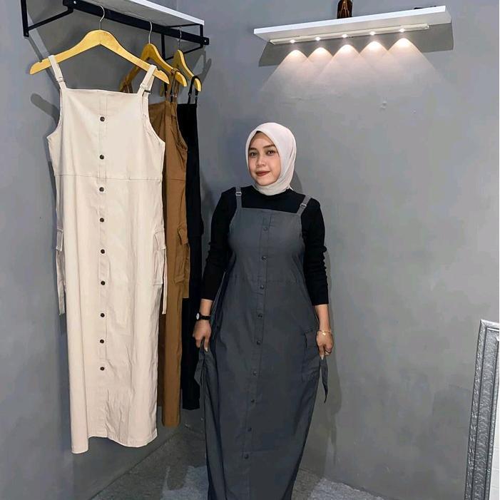 Hijabkiara - Erika Overal Cargo Bahan Elizabeth Premium Overall Elizabeth Jumbo Overal Jumbo Premium