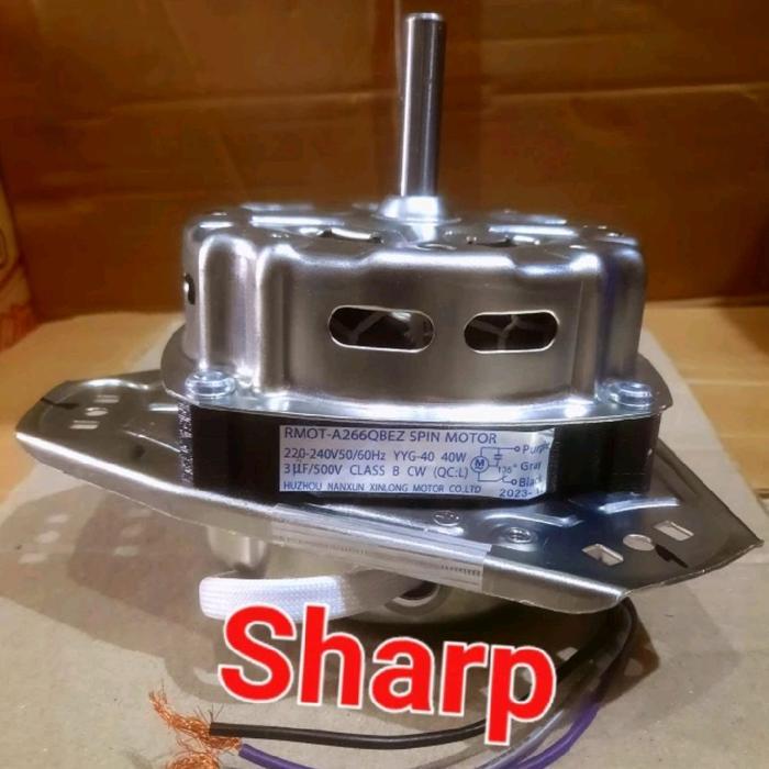 "New" Sharp Dinamo Spin Pengering Mesin Cuci 2 Tabung 3 UF Original RMOT-A266QBEZ 220-240V 60Hz 40W