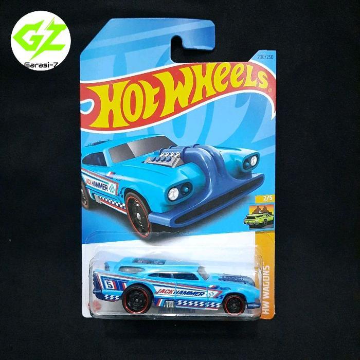 BISA COD hotwheels jack hammer blue base besi