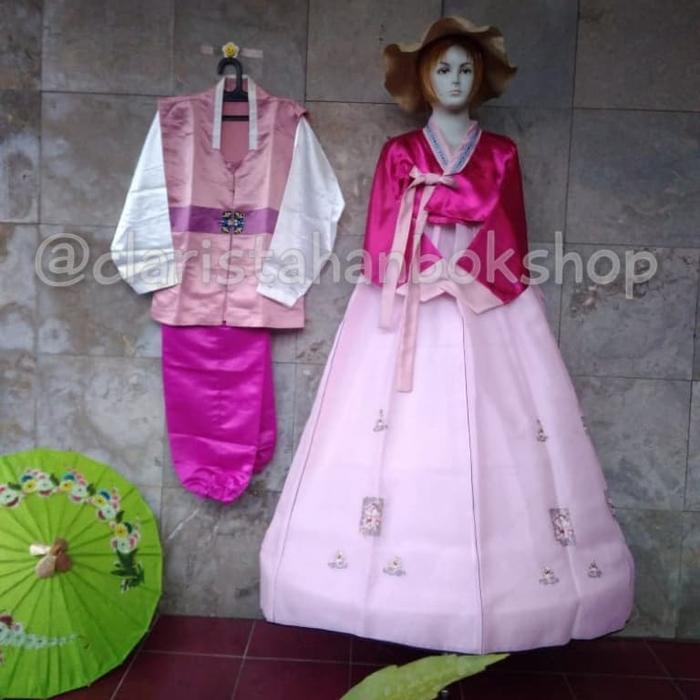 Hanbok Couple Baju Adat Tradisional Korea Ag02 Tbk