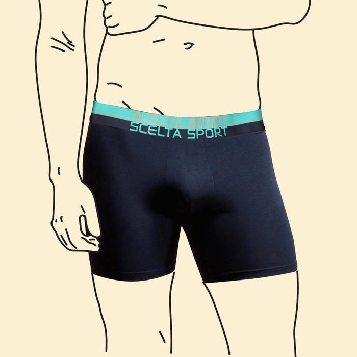 Scelta - (Isi 2 Pcs) Celana Dalam Pria Boxer Bahan Rayon Adem Scelta Man Sm 352 - Abu - Hitam, L