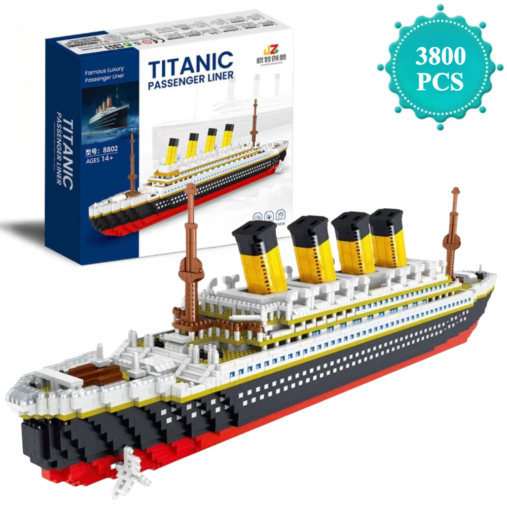 Luxury Titanic Cruise Ship Building Blocks Assemble Model Boat Bricks Collection Construction Toys
