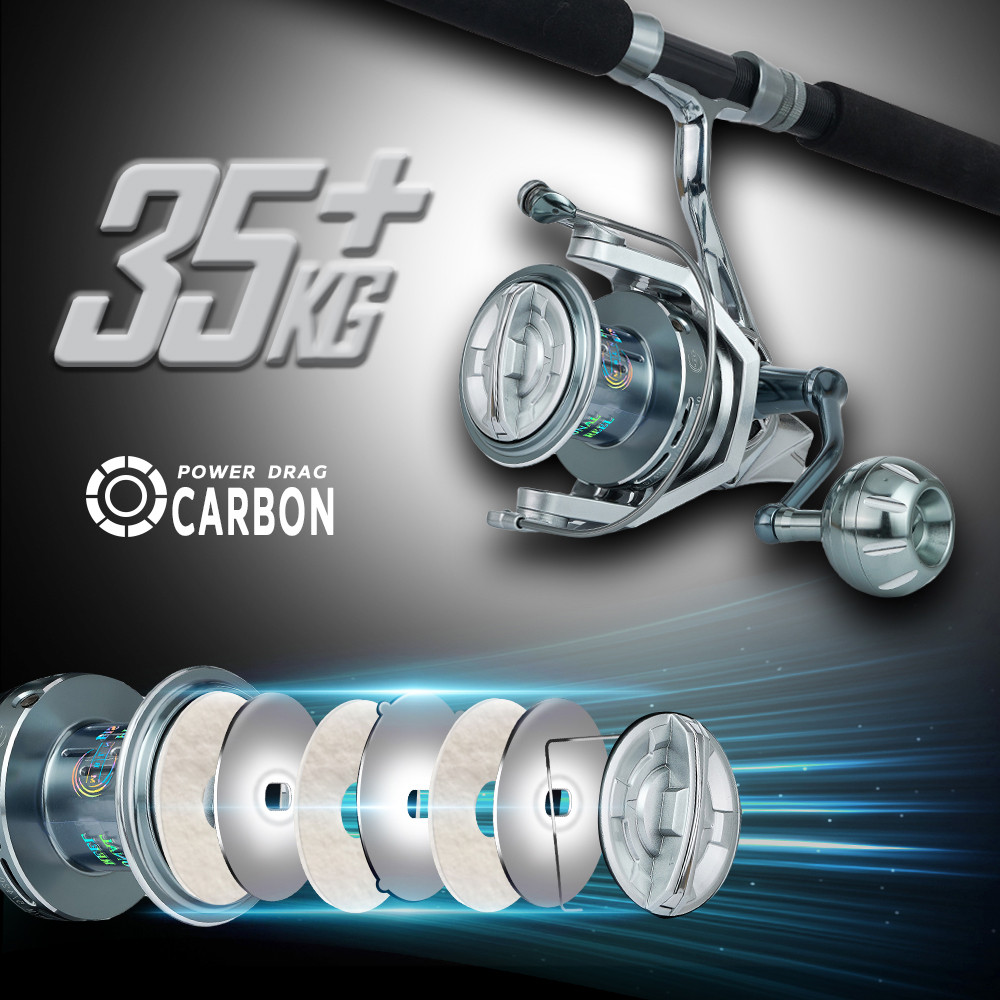 MBLN Brand,35kg/77lb Max Drag,90% Full Metal,Large Sea Spinning Fishing Reel,Durable Saltwater