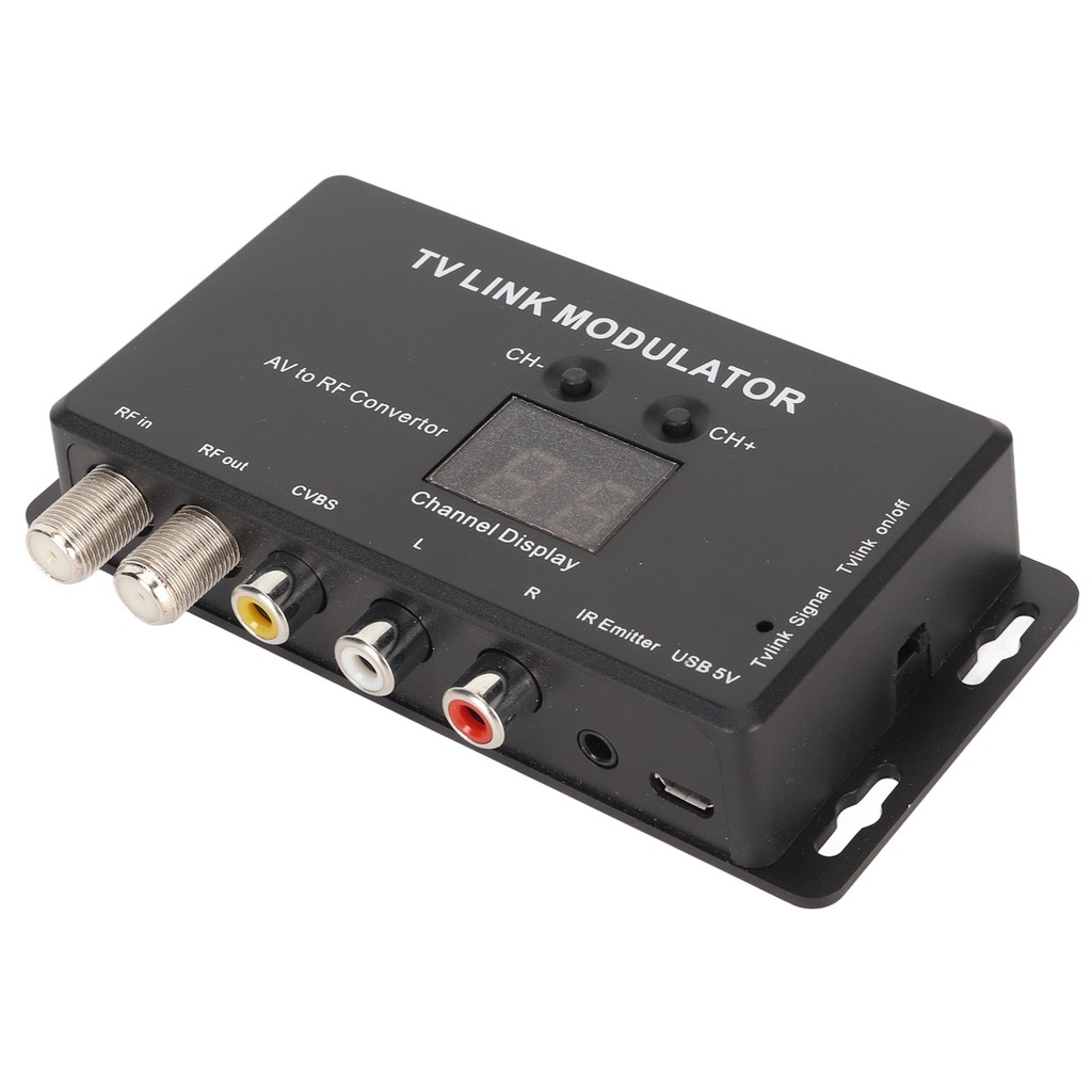 TV Link Modulator Adjustable Support PAL NTSC AV to RF Converter Professional UHF Modulator for A V