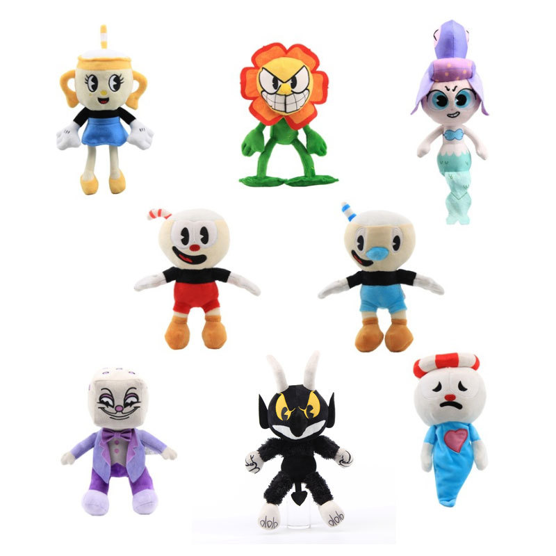 13 Style Cuphead Plush Toy Mugman Ms.Chalice Boss King Dice Puphead Soft Plush Stuffed Toys Cute