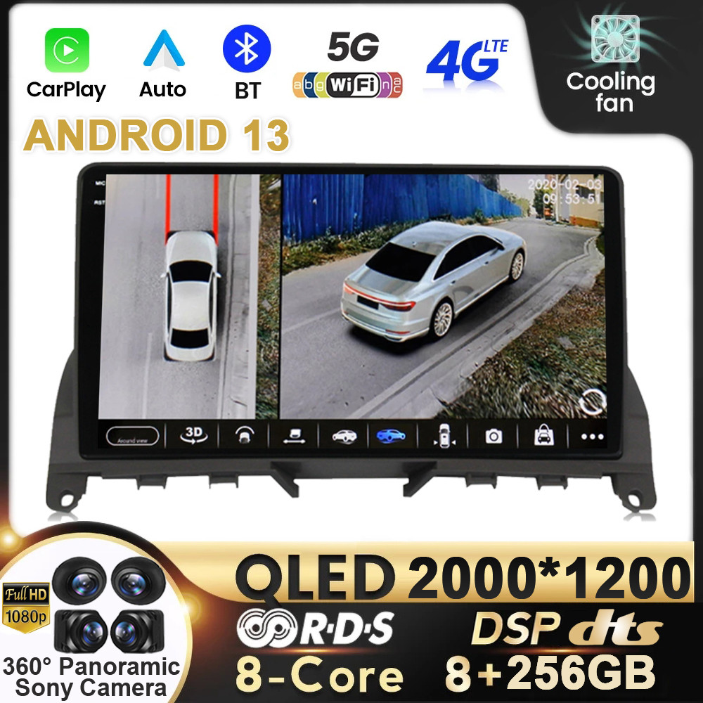 Android 13 Car Radio For Mercedes Benz C Class 3 W204 S204 2006 -