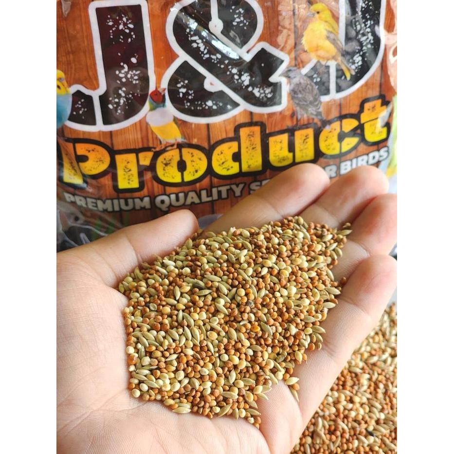 J&J Finch Mix (FM) (10KG) Pakan Burung Emprit, Gold Amadine, Finch
