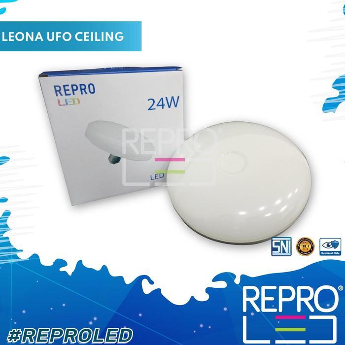 Lampu LED UFO Ceiling Plafon Fitting E27 15 Watt Warm White Kuning