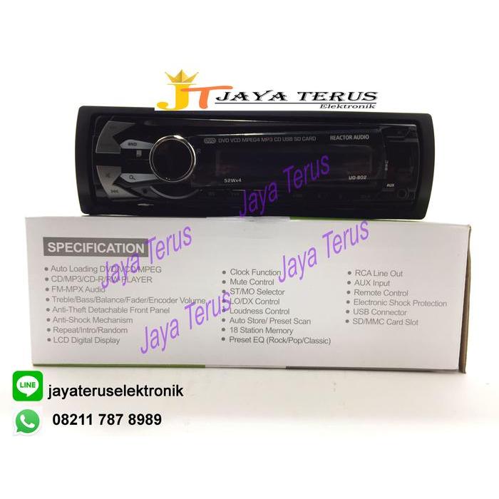 Single Din Reactor Audio Dvd, Mp3, Usb, Radio