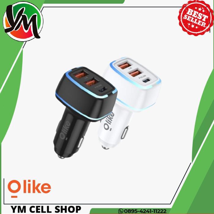 Sale Charger Mobil Olike R3 Dual Usb Type C Fast Charging Pd 20W Led R3