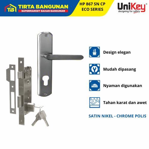 UNIKEY PAKET HP 867 HANDEL SET KUNCI PINTU SET ECO SERIES KOMPLIT KUNCI PINTU RUMAH