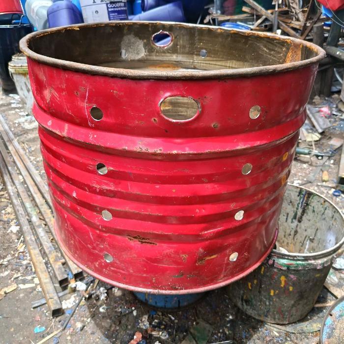 drum besi/drum sampah/drum bakar/Tong sampah 100 liter