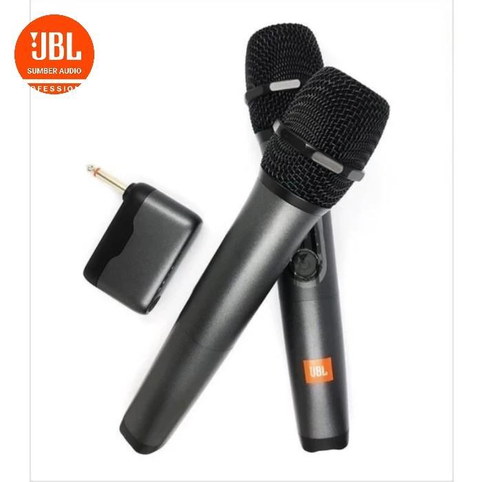 Premium Jbl Microphone Wireless 2 Mic Profesional Mic Karaoke With Receiver - Mic Partybox Jbl Mic