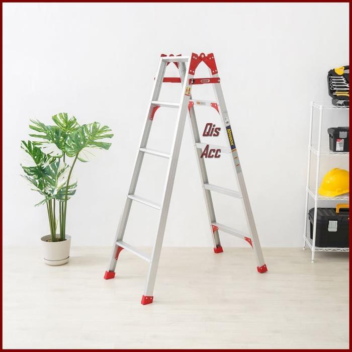 KRISBOW 2 In 1 Tangga Lipat Aluminium Multi Use 5 Step 1.4 Mtr