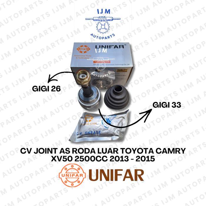 Cv Joint As Roda Luar Toyota Camry Xv50 2500Cc 2013 - 2015 Unifar
