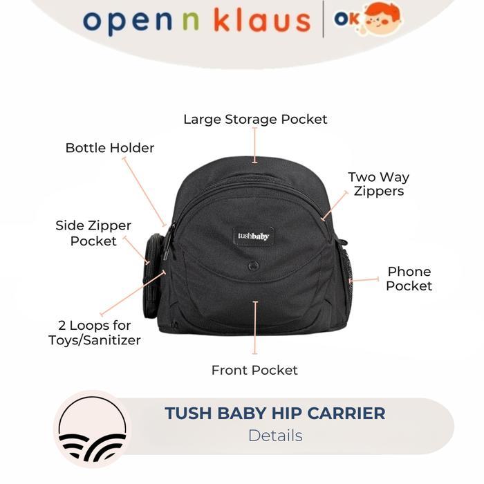 TERLARIS Tush baby hip carrier breastfeeding support newborn to 20 kg ergonomic