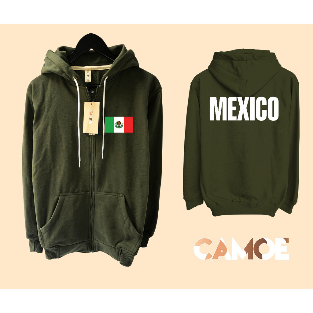 Jaket Hoodie Zipper Bendera MEXICO Piala Dunia World Cup