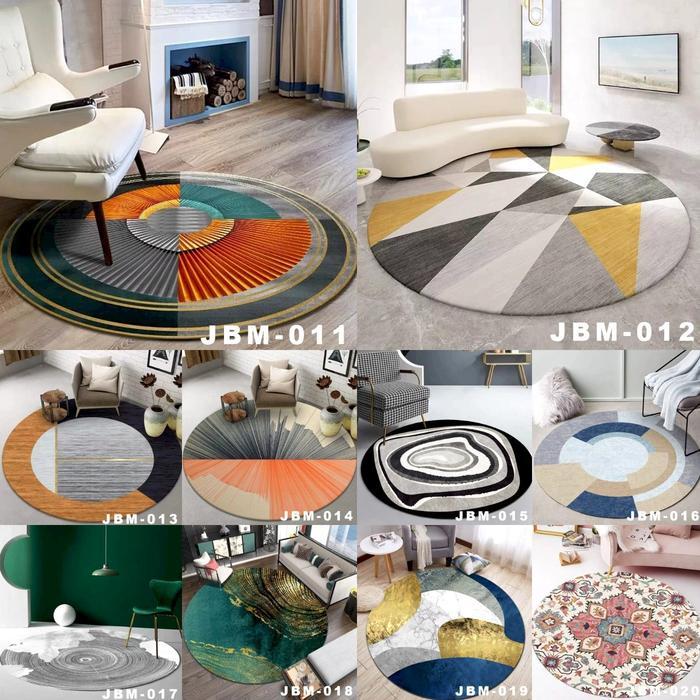 Organizer Karpet Bulat Modern Minimalis Ukuran.Diameter 1 Meter _ Ediz18 Modern