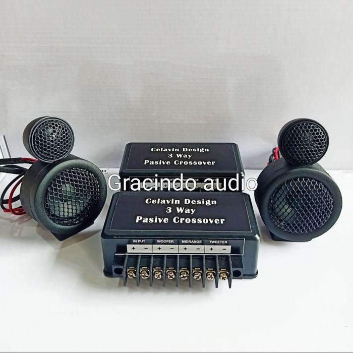 Speaker Midrange Tweeter Celavin Mounting Universal + Crossover 3Way