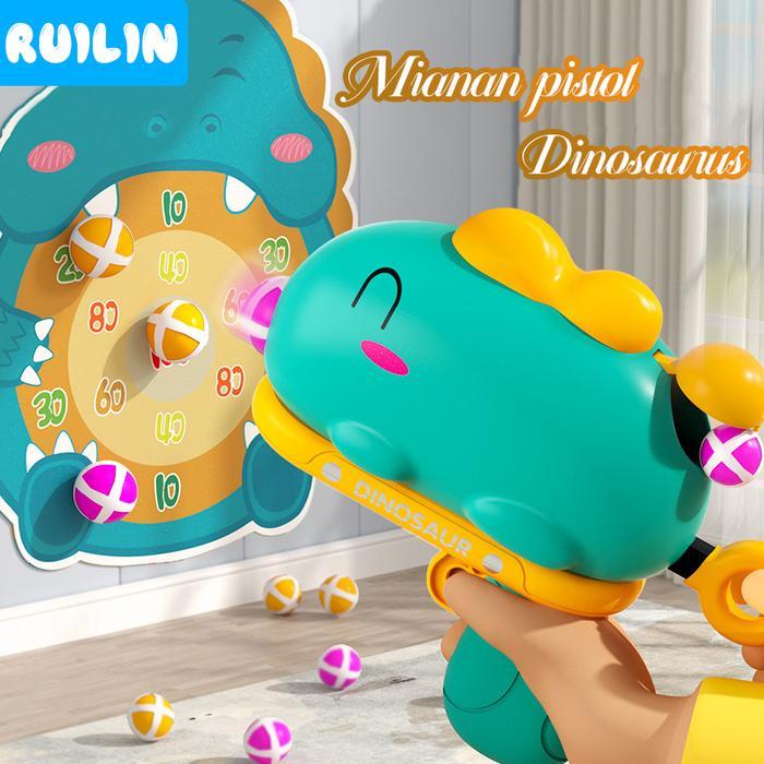 PR0M0 Mainan Tembak Anak Laki Laki Peluru Bulat Penampakan Dinosaurus Dengan Bola Lunak Aman Free
