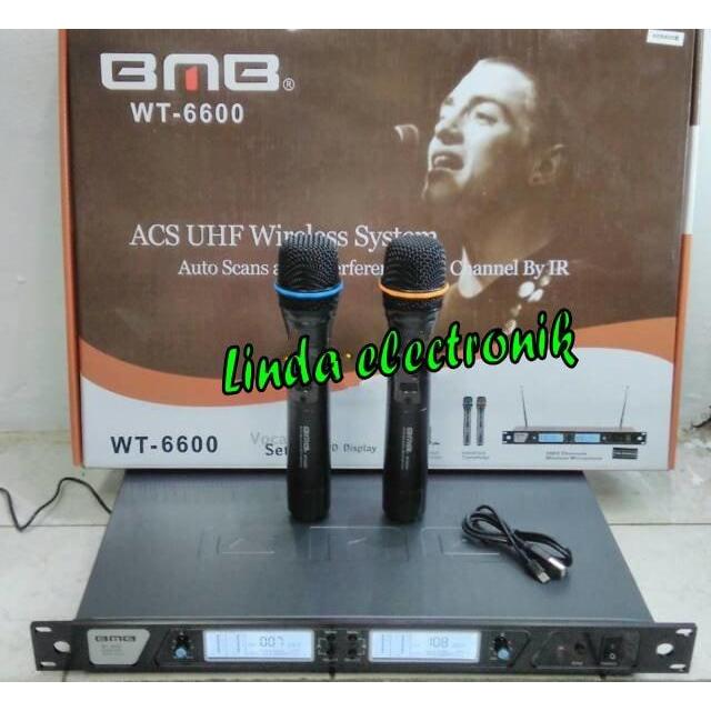 Mic Wireless BMB WT 6600 + Baterai Charger ( ORIGINAL )