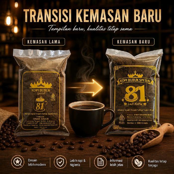 Premium Spesial Kopi Lampung Kopi Bubuk Cap 81 Produksi Lampung 1kg / Kopi Bubuk / Kopi Lampung
