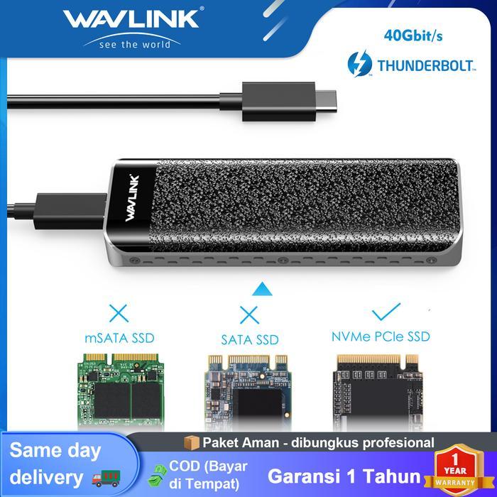 TERLARIS Case Hard Drive Penutup SSD Eksternal Wavlink M.2 PCIe Thunderbolt 3