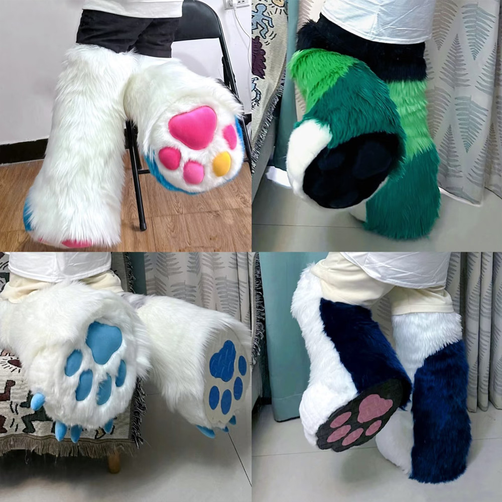 Custom Fursuit Feet Paw Shoes Furry Cosplay Costume Accessories Handmade Fursuit Foot Paws