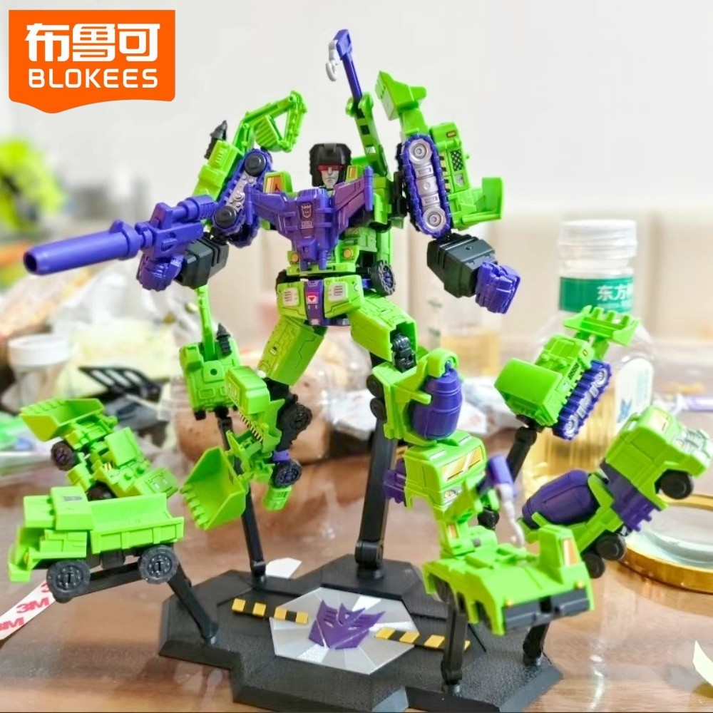 New Blokees Devastator Transformers Defender Version Devastator Combination Sets Armored Toys Drill