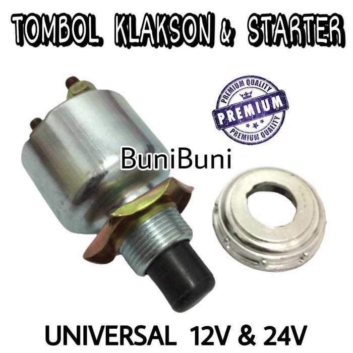 "New" Saklar / Switch / Tombol Untuk Klakson & Starter / Stater Mobil & Motor Universal 12V / 24V -