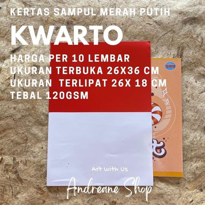 Kertas Sampul Merah Putih (Isi 10 Lembar) Ukuran A5 / Kwarto